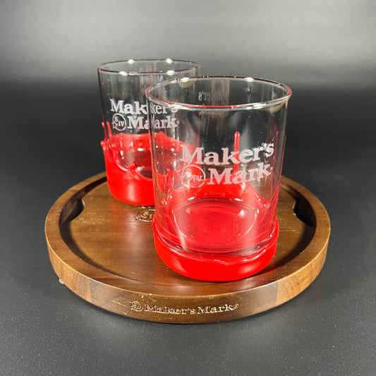 Makers Mark Rocks Glasses and Shot Tray