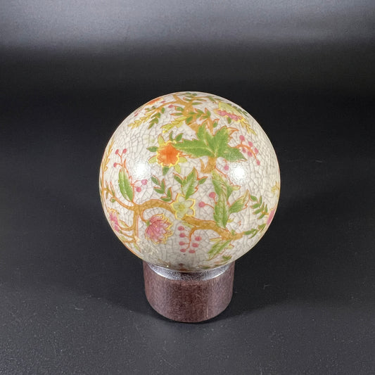 Vintage Porcelain Floral Ball