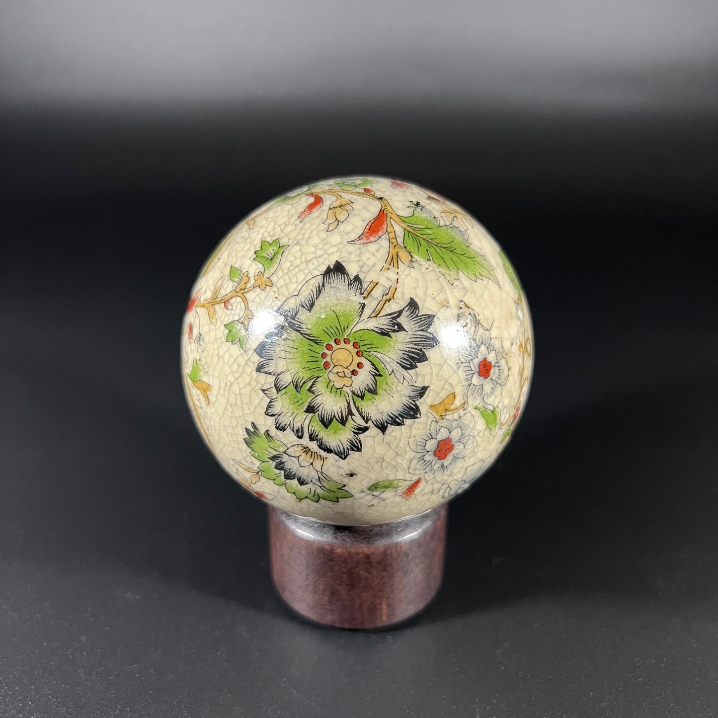 Vintage Porcelain Floral Ball