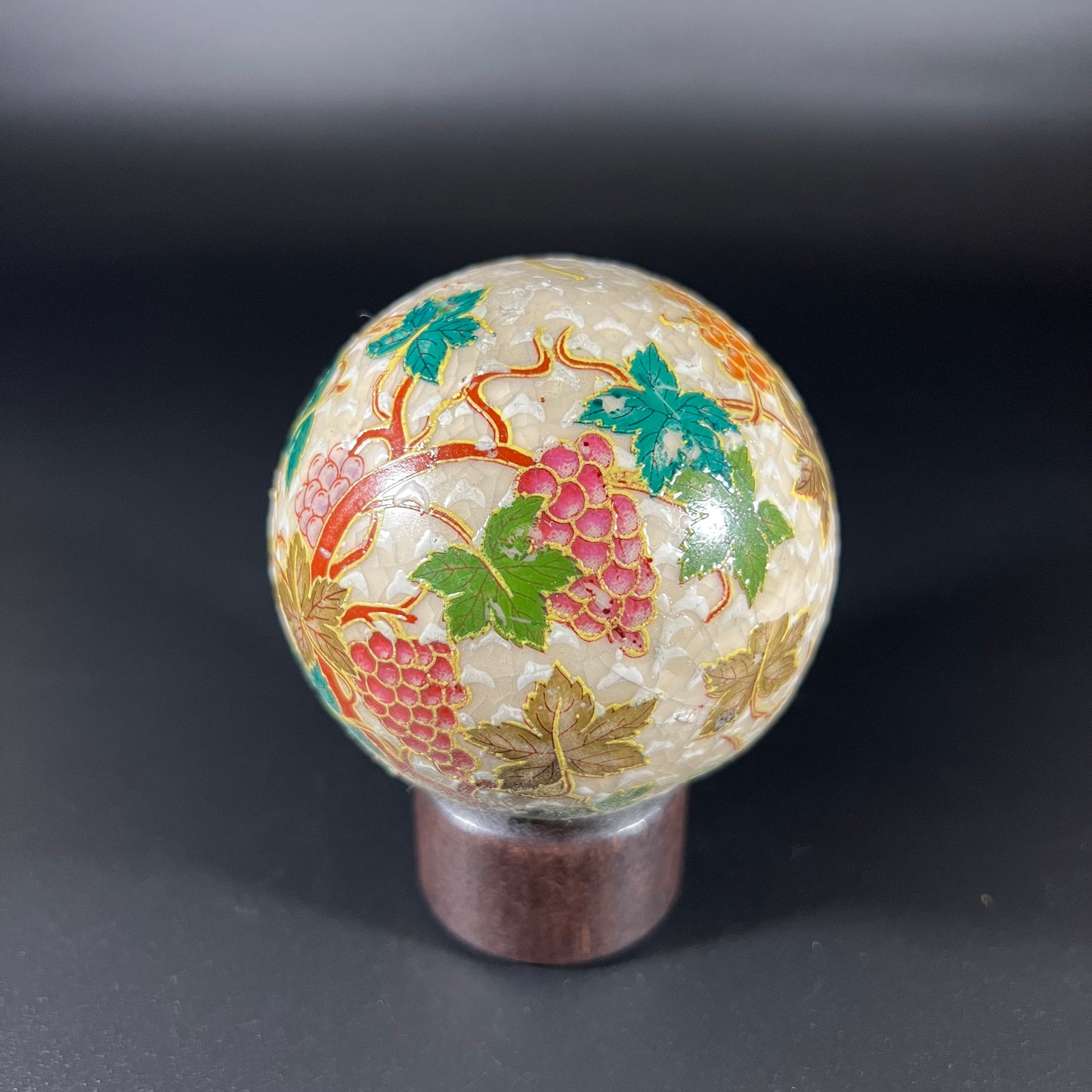 Vintage Porcelain Floral Ball