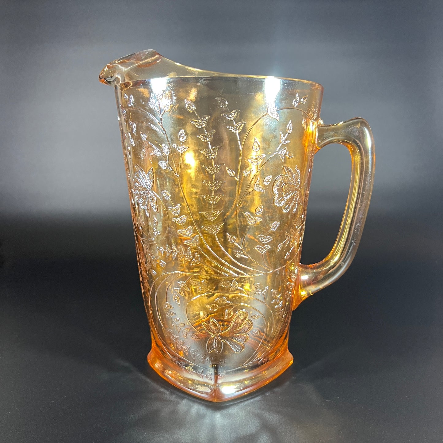 Jeannette Pitcher and 6-Cup Egg Nog Set