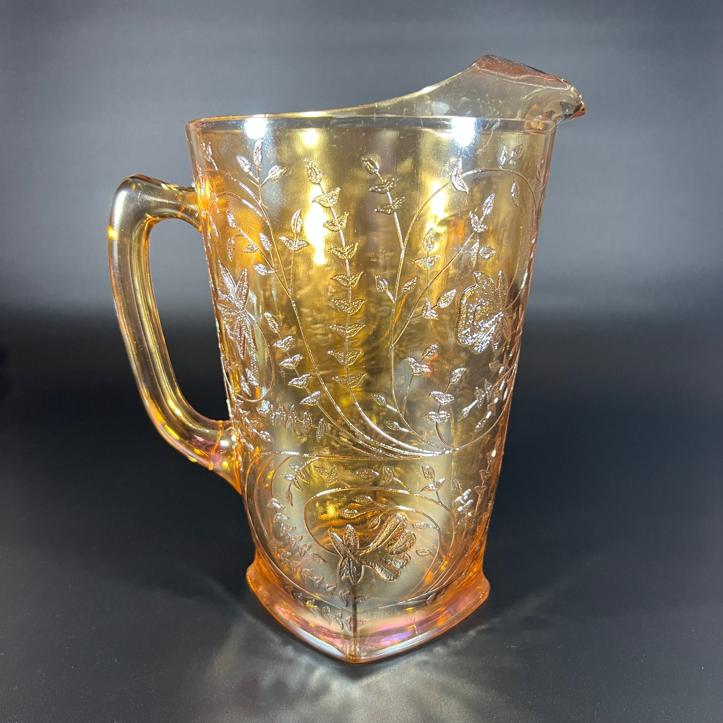 Jeannette Pitcher and 6-Cup Egg Nog Set