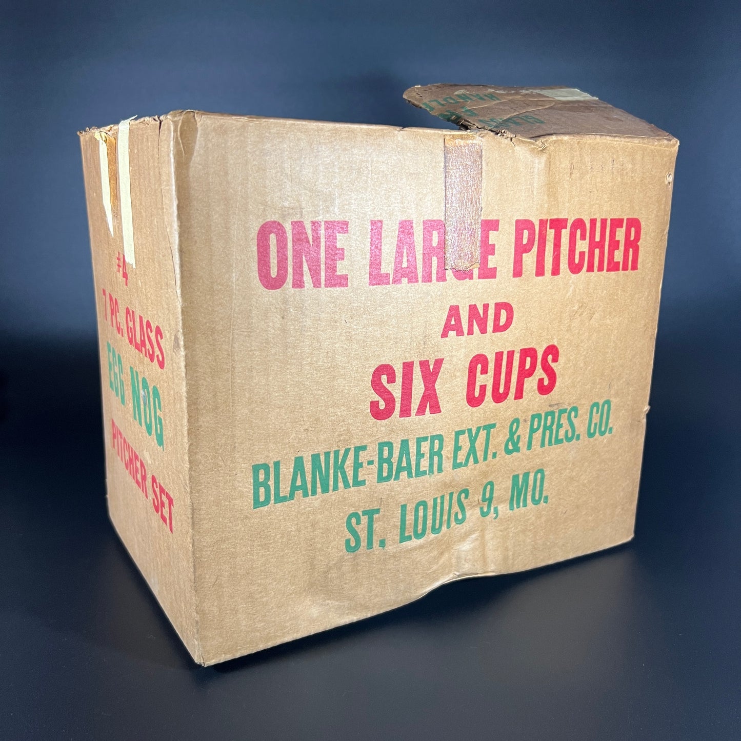 Jeannette Pitcher and 6-Cup Egg Nog Set