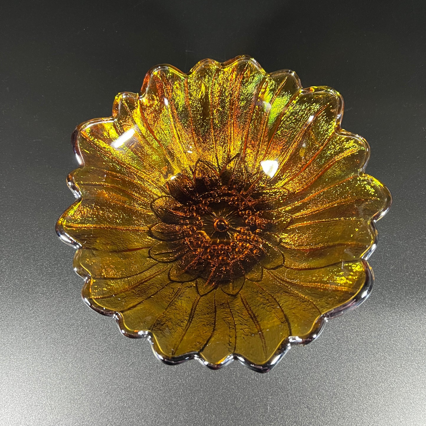 Amber Flower Bowl