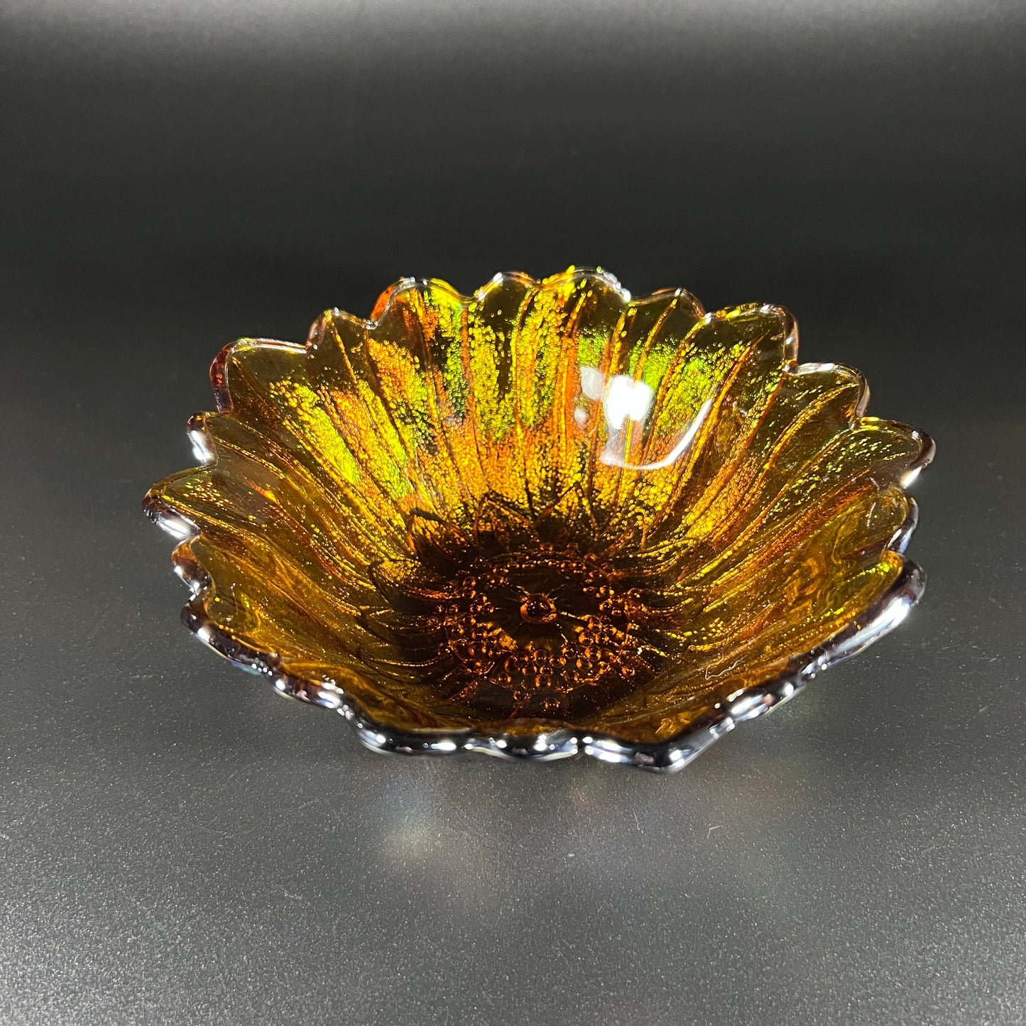 Amber Flower Bowl