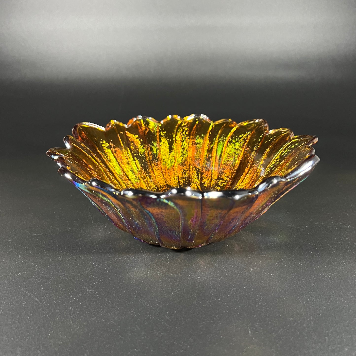Amber Flower Bowl