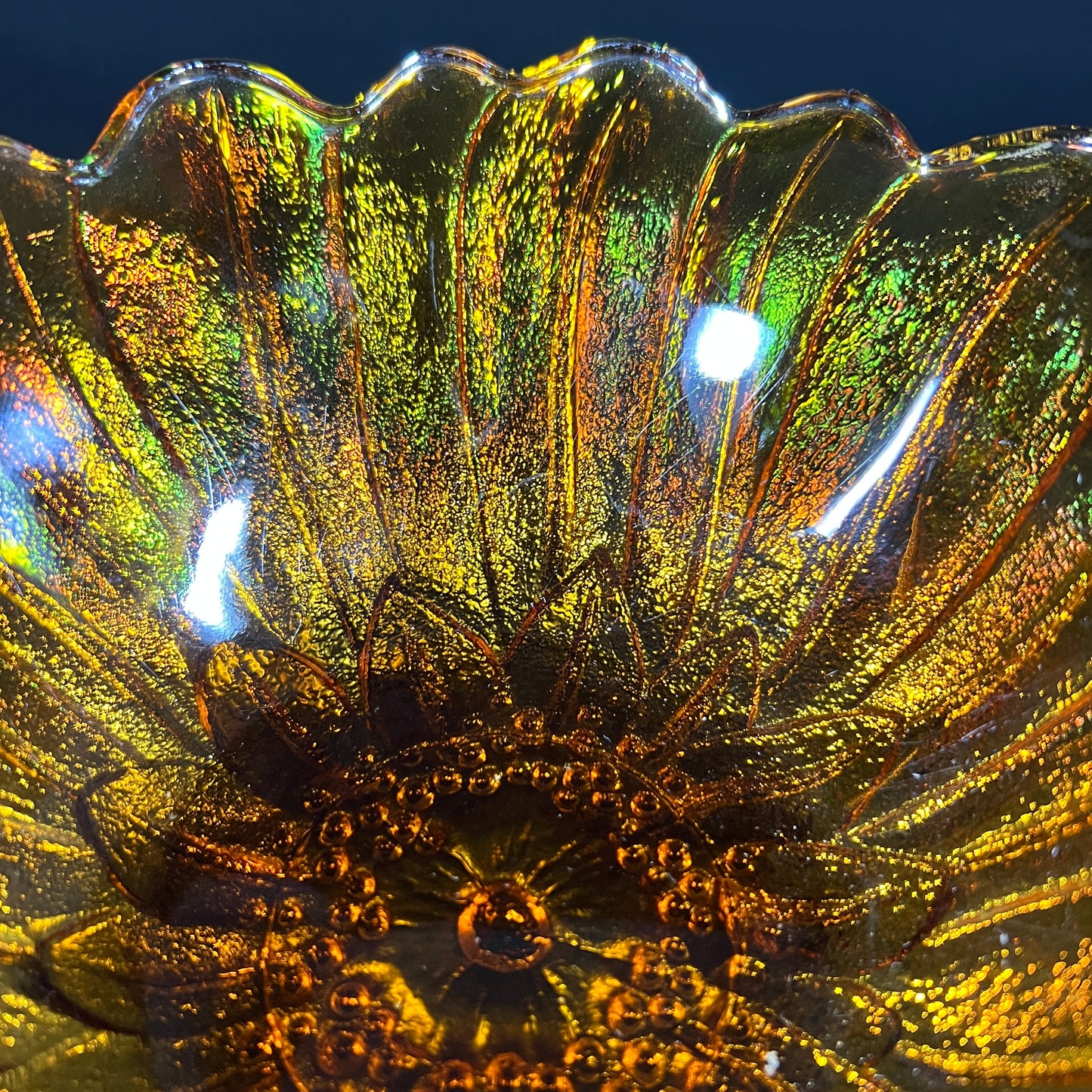 Amber Flower Bowl