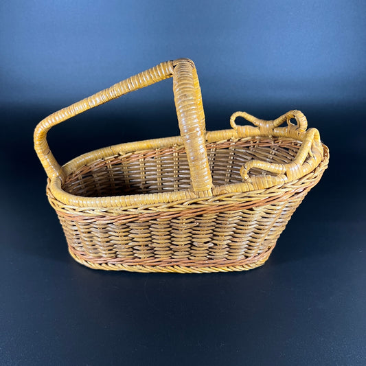 Vintage French Bottle Basket