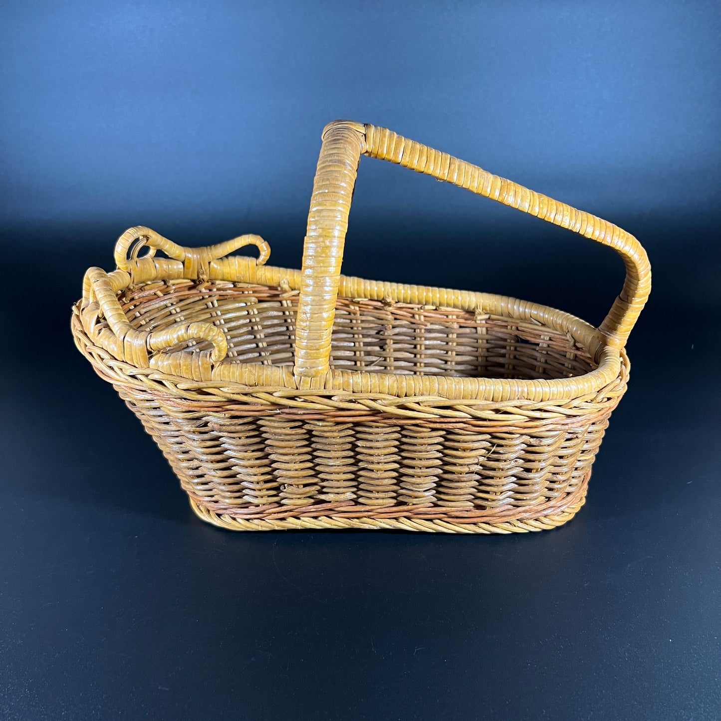 Vintage French Bottle Basket