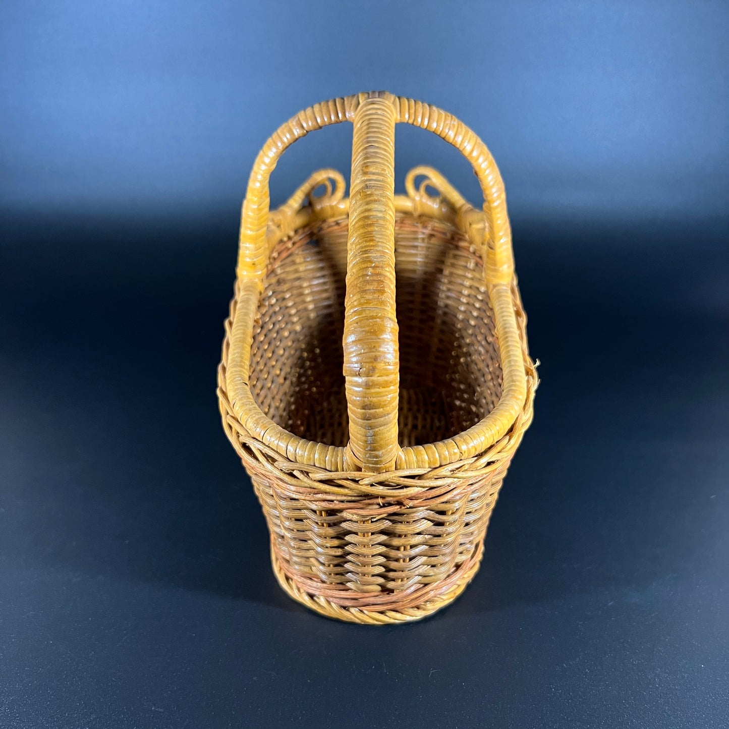 Vintage French Bottle Basket