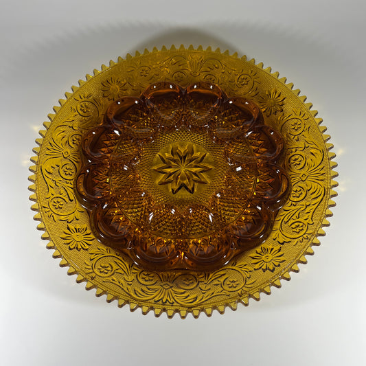 Indiana Glass Amber Egg Platter