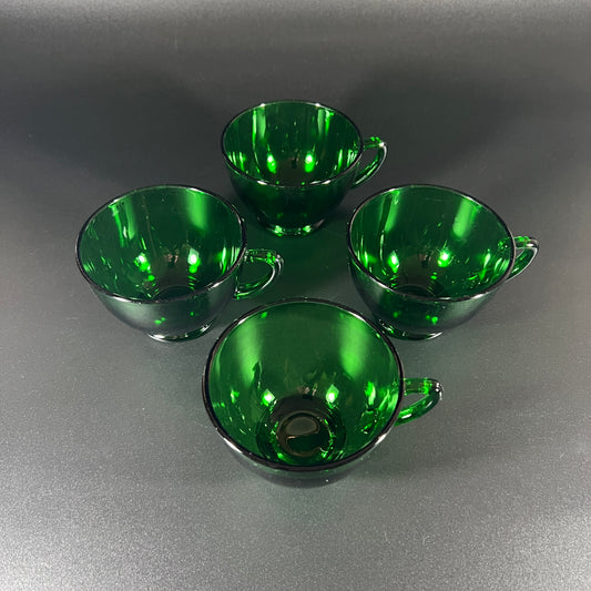 Anchor Hocking Forest Green Punch Cups Set