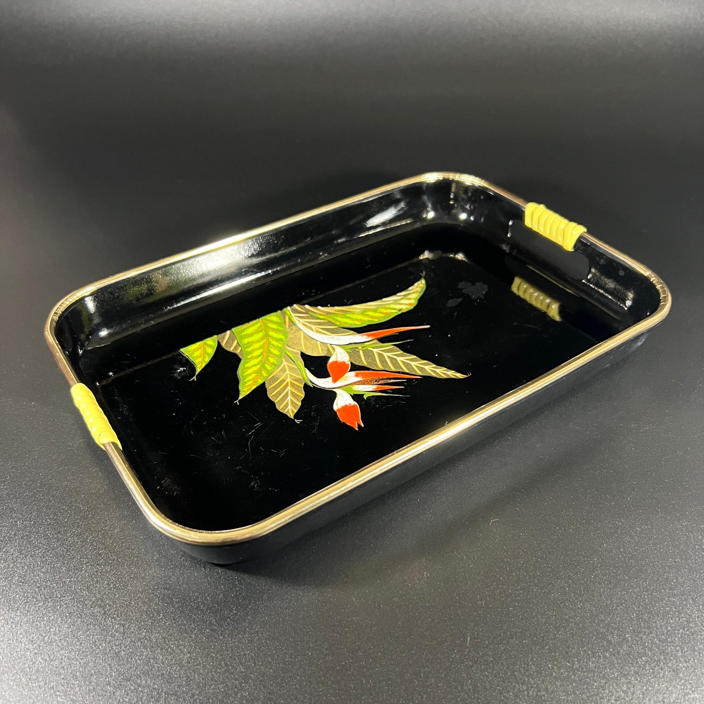 Hand painted Lacquer Asian Tray
