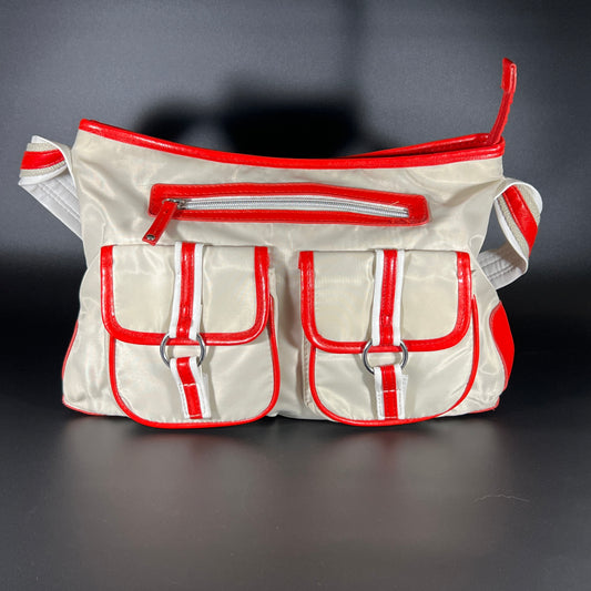 Vintage Red & White Handbag