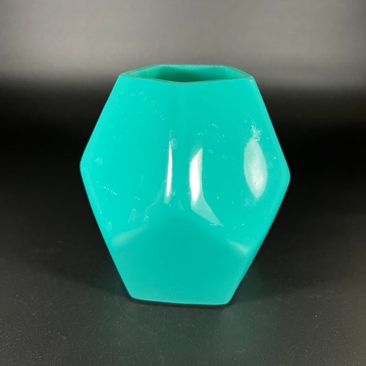 Teal Geometric Vase