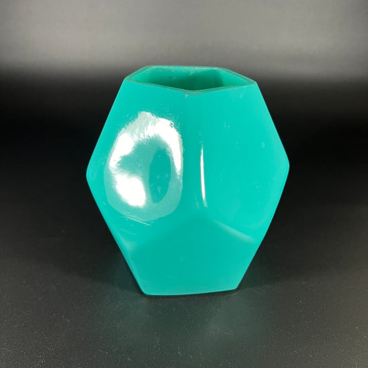 Teal Geometric Vase