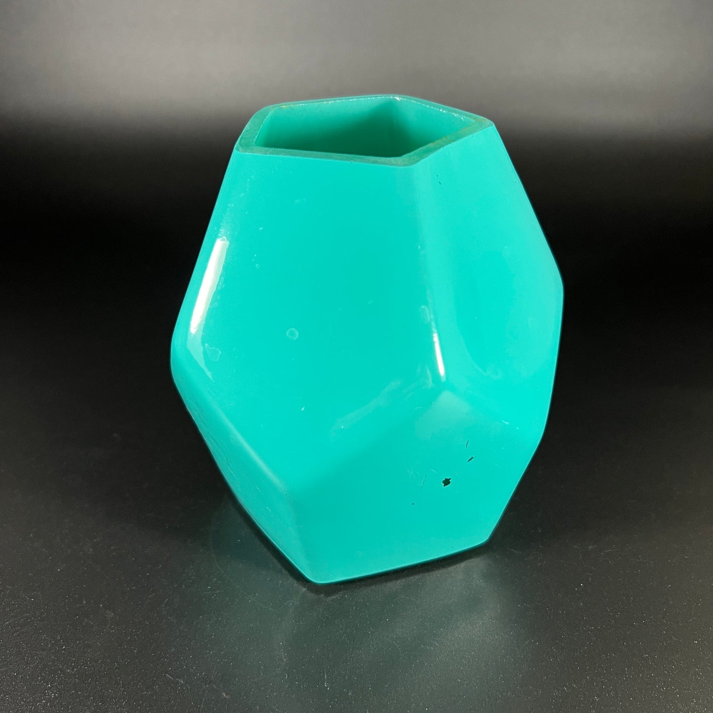 Teal Geometric Vase