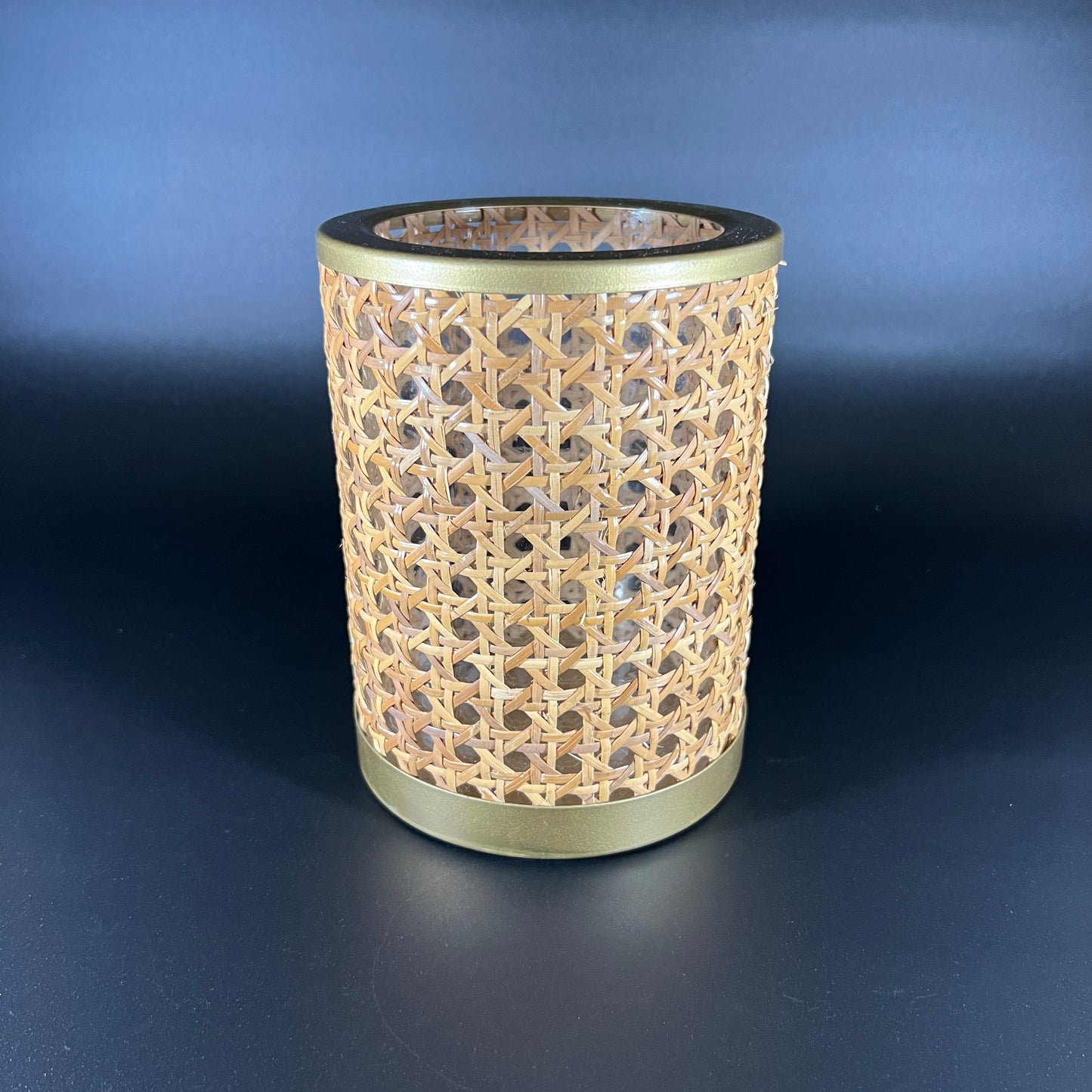 Cane-Wrapped Glass Vase