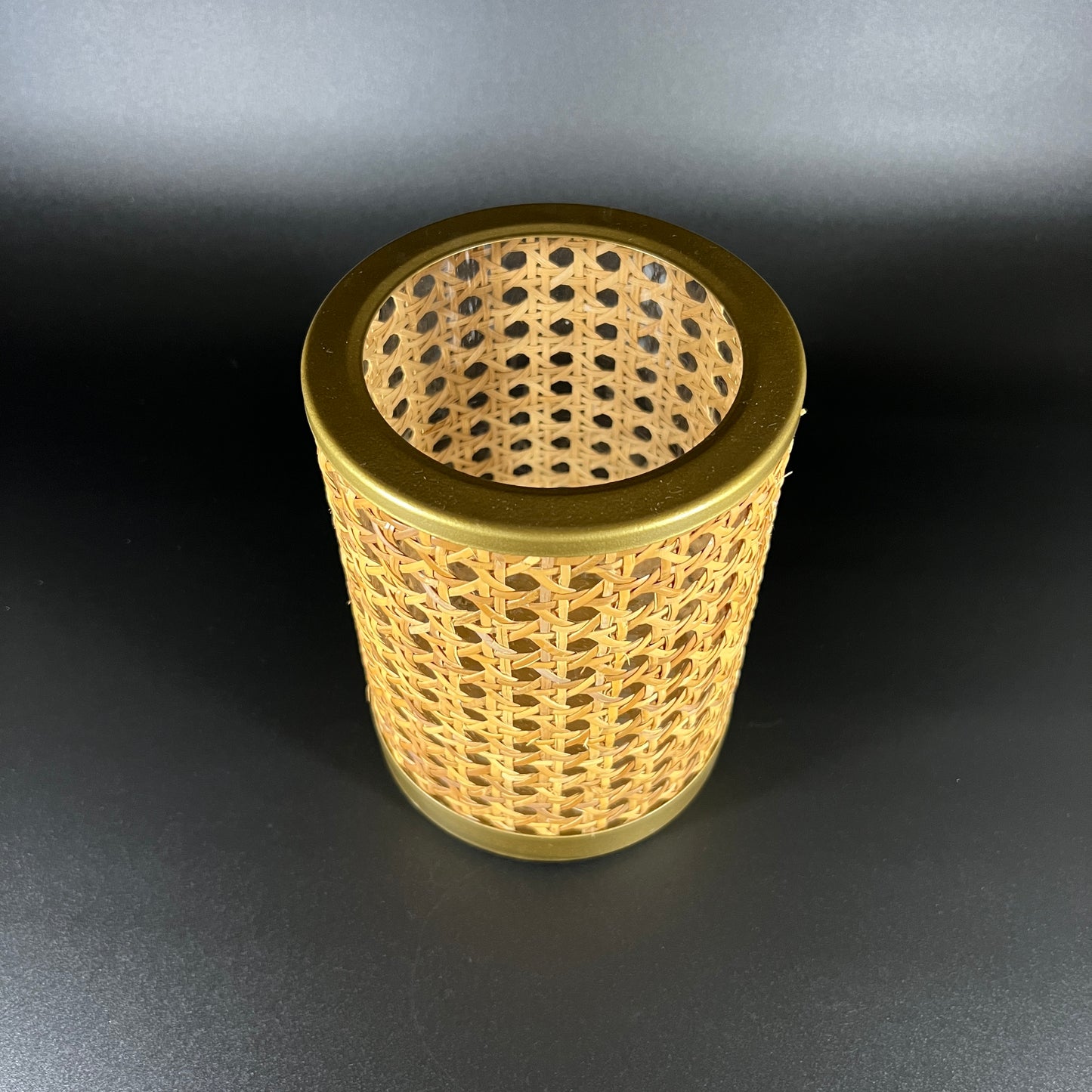 Cane-Wrapped Glass Vase