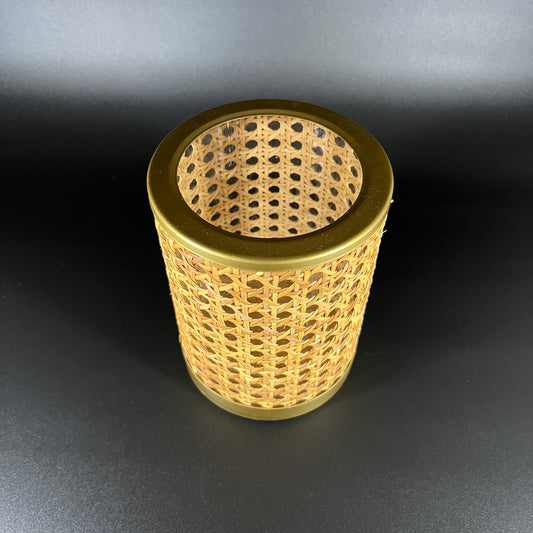 Cane-Wrapped Glass Vase