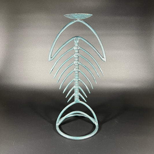 Fishbone Sculpture Candleholder