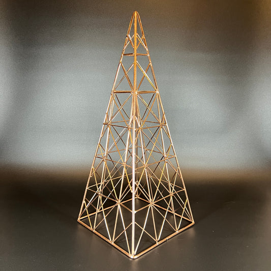 Copper Metal Tower Sculpture