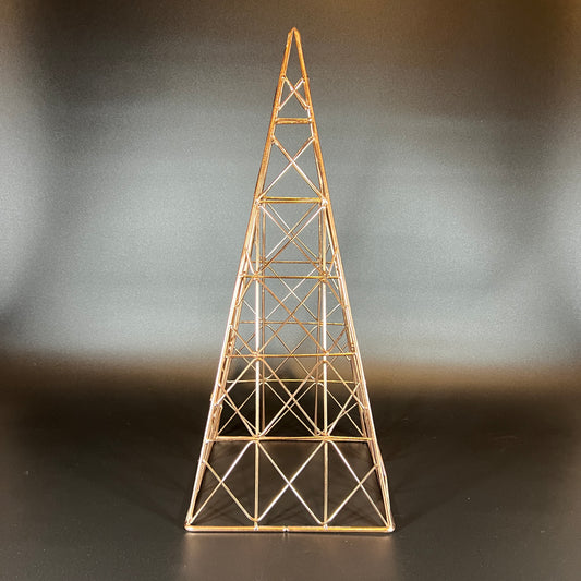 Copper Metal Tower Sculpture