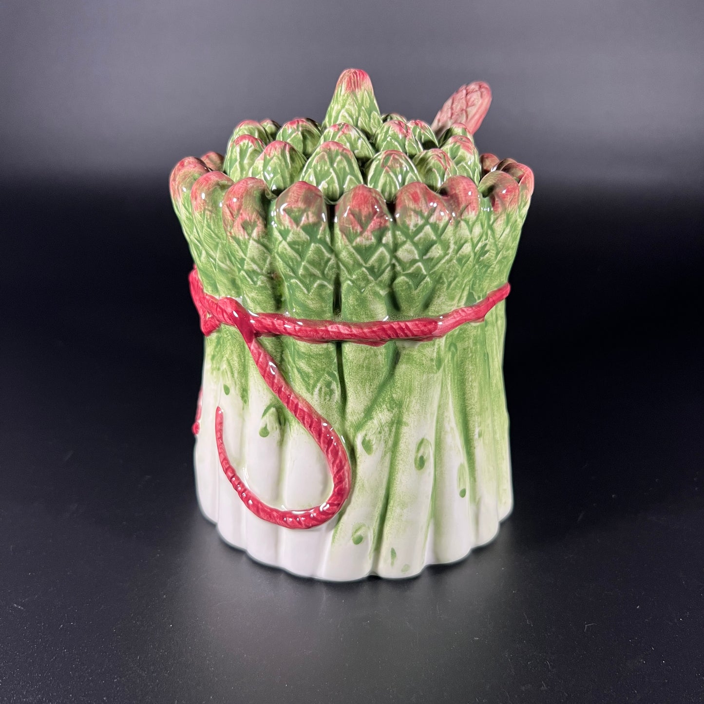 Haldon Group Majolica Asparagus Sauce Jar