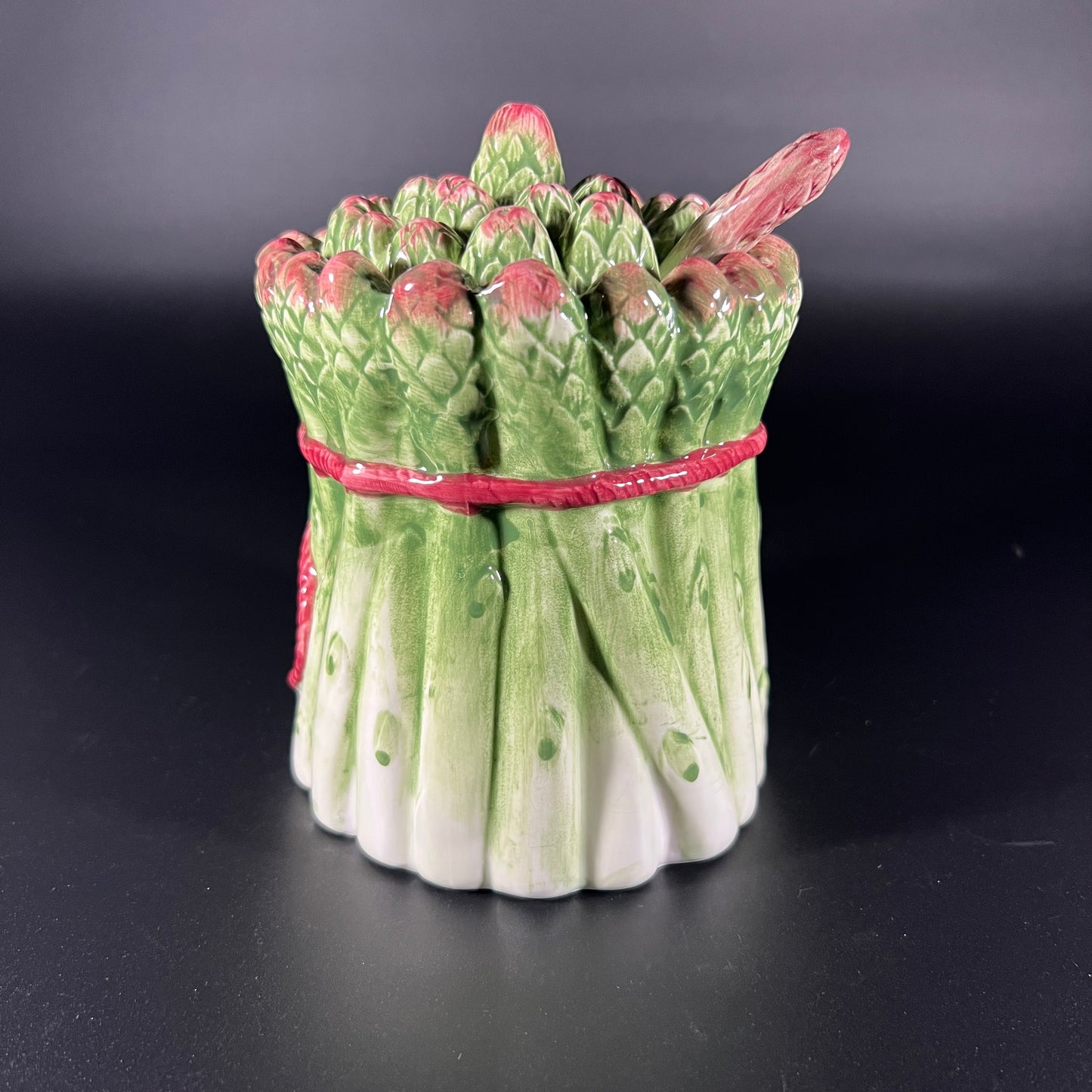Haldon Group Majolica Asparagus Sauce Jar