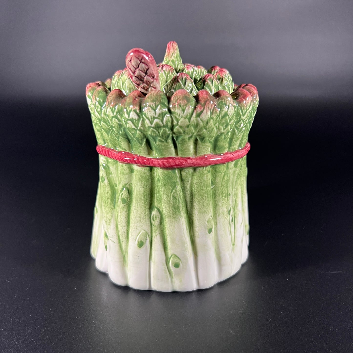 Haldon Group Majolica Asparagus Sauce Jar