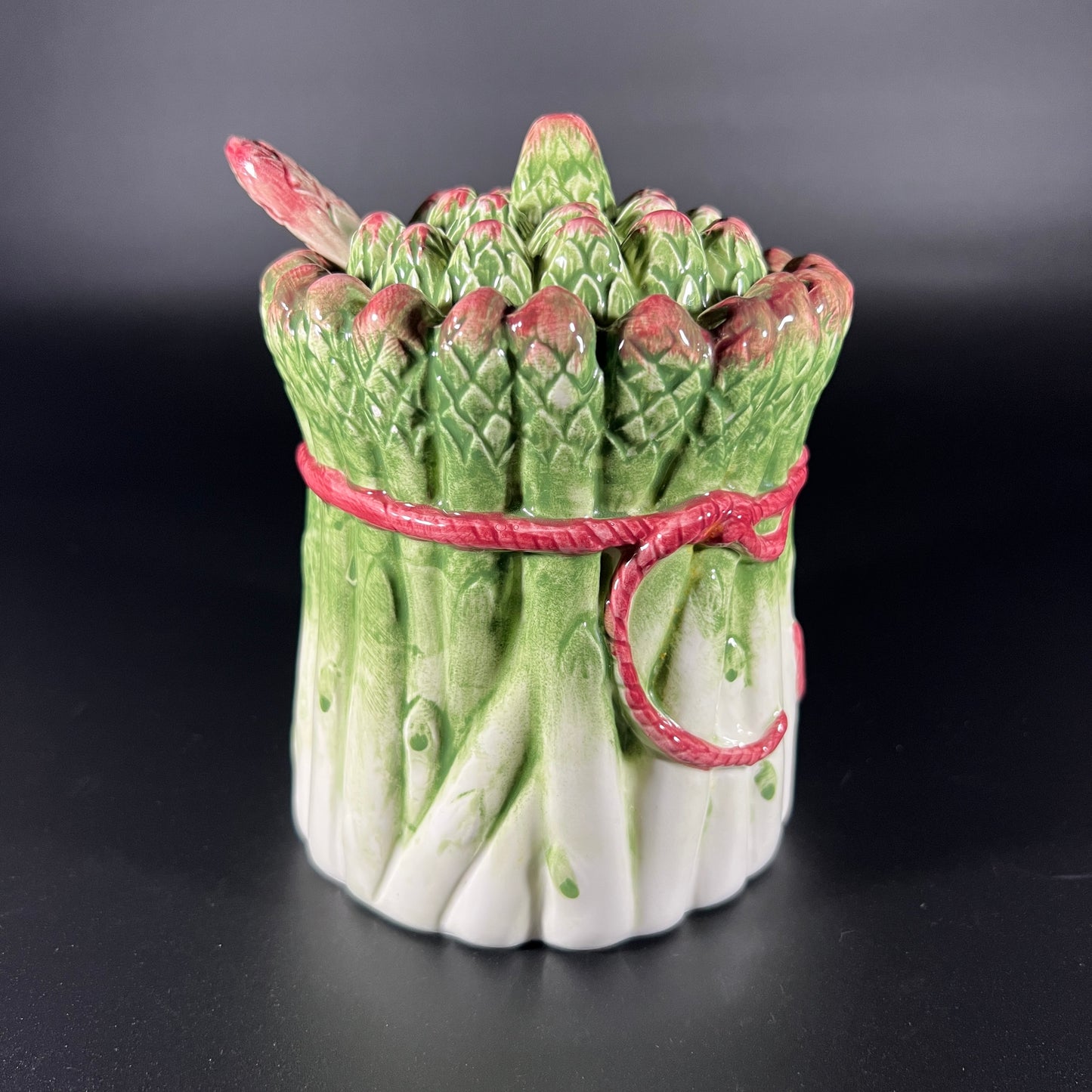 Haldon Group Majolica Asparagus Sauce Jar