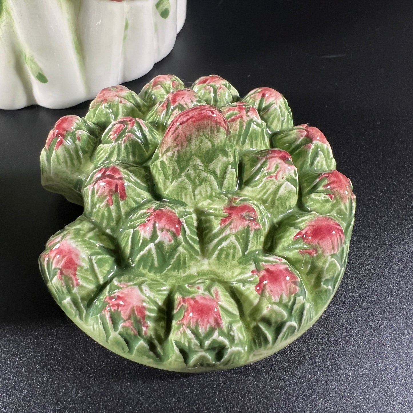 Haldon Group Majolica Asparagus Sauce Jar