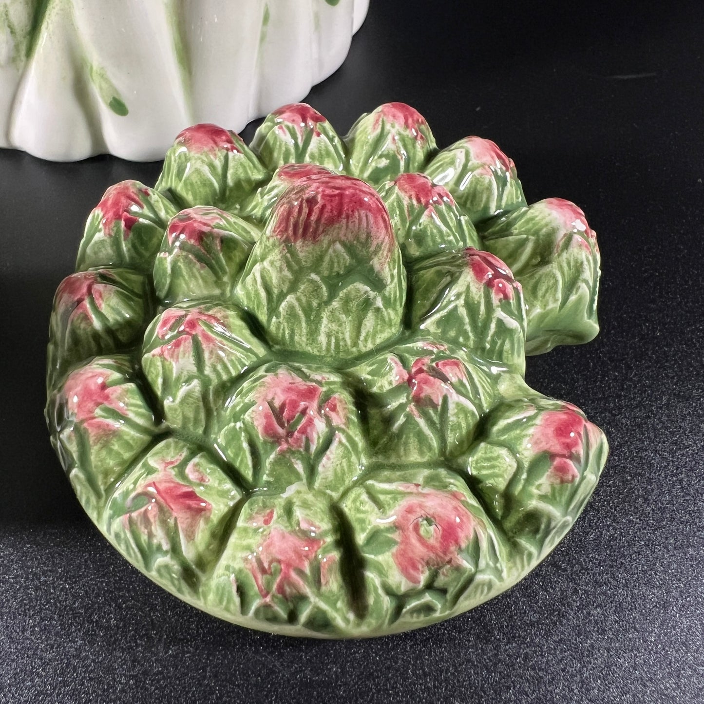 Haldon Group Majolica Asparagus Sauce Jar