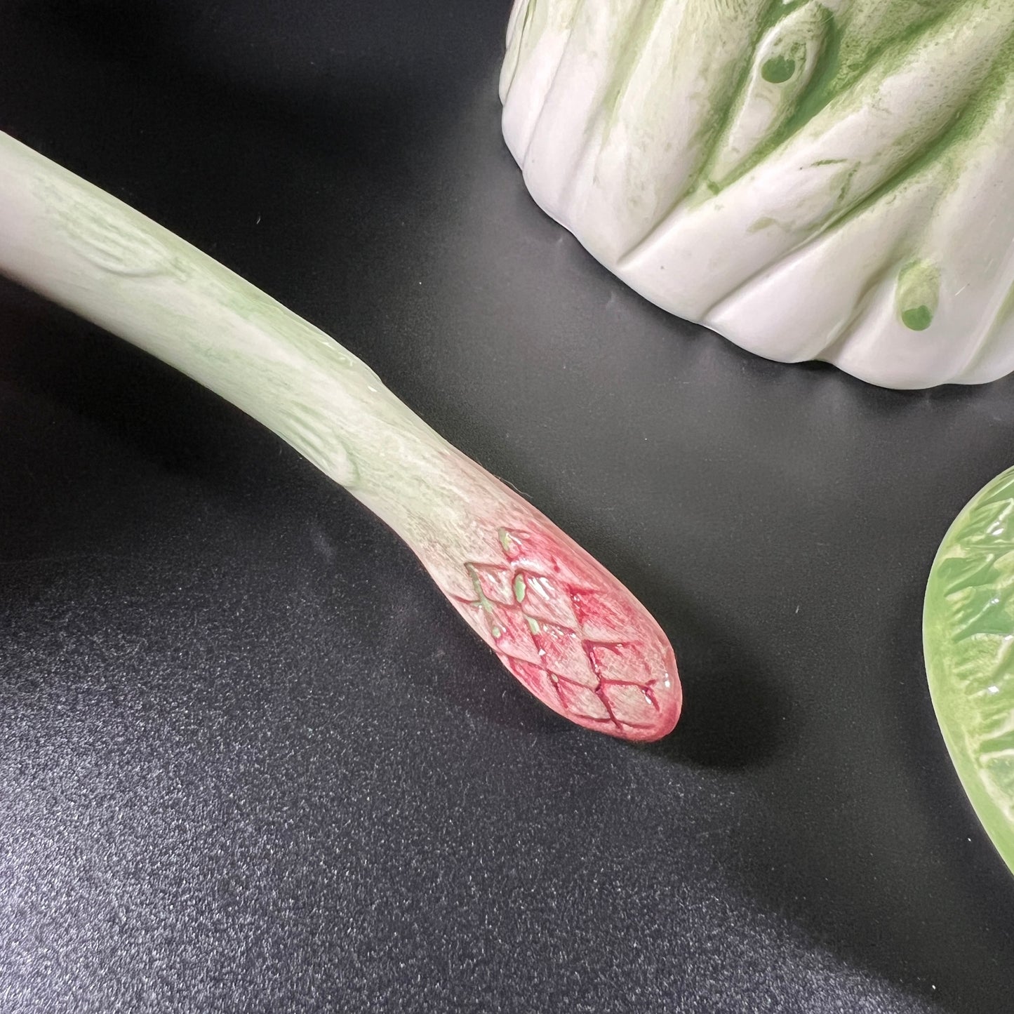 Haldon Group Majolica Asparagus Sauce Jar