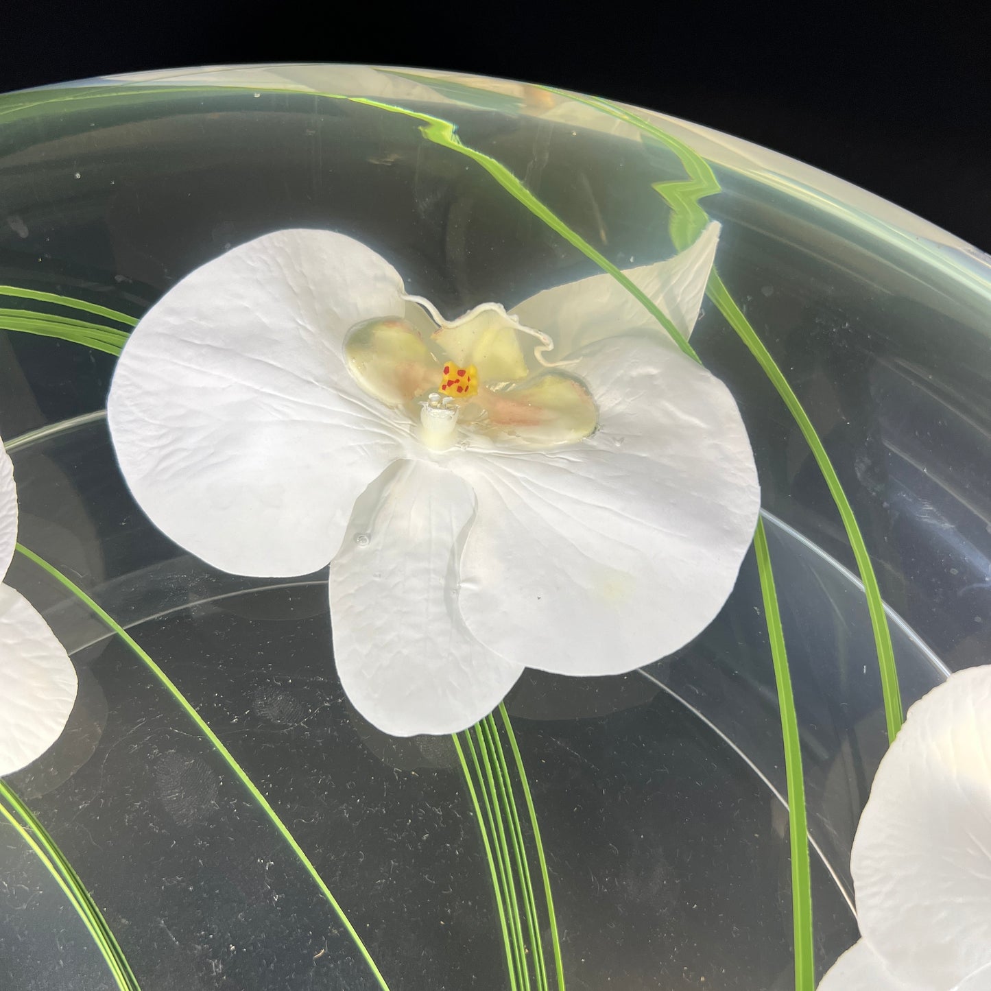 Emilio Robba White Phalaenopsis Flower Bowl
