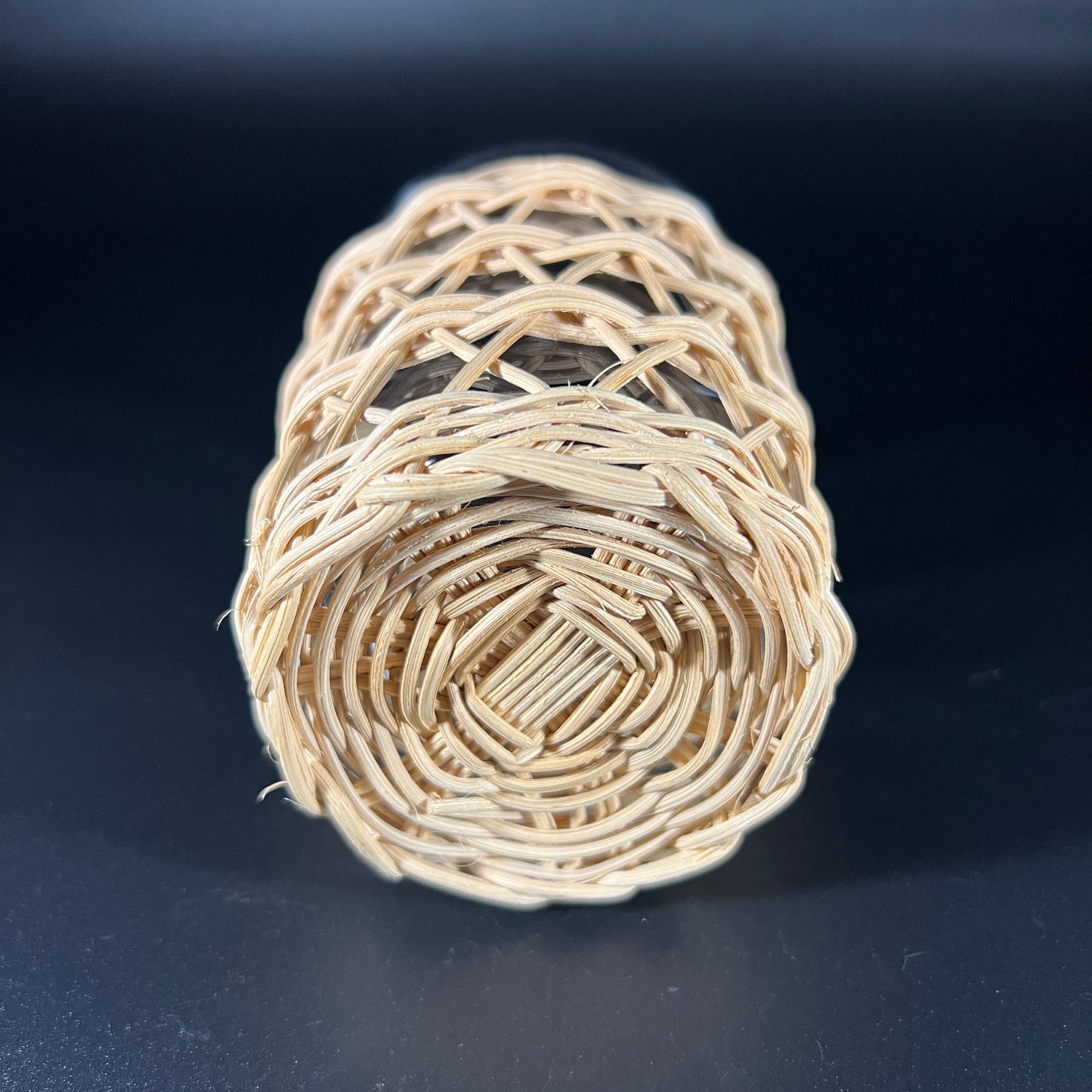 Glass Set with Wicker Bases