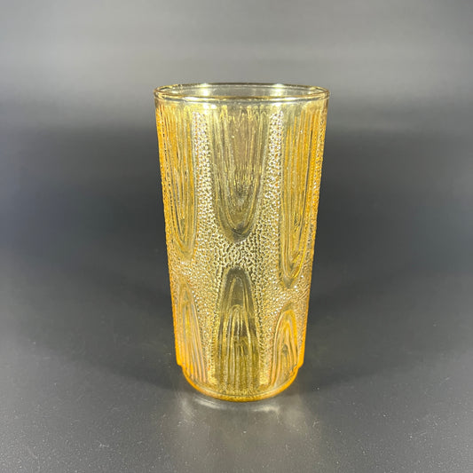 Anchor Hocking Amber Wavy Textured Tumbler