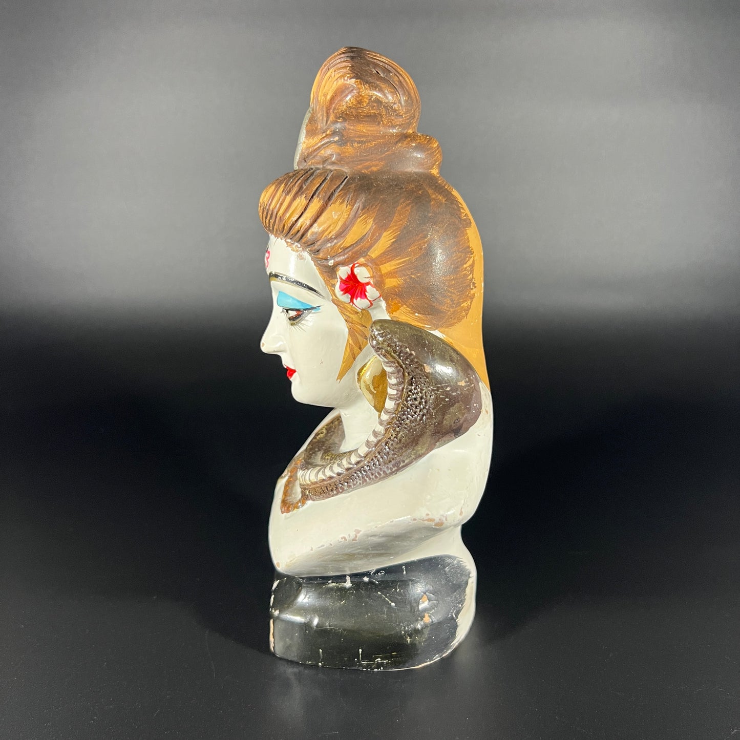 Vintage Lord Shiva Painted Bust