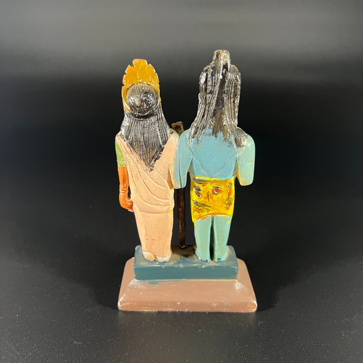 Lord Shiva and Parvathi Painted Small Sculpture