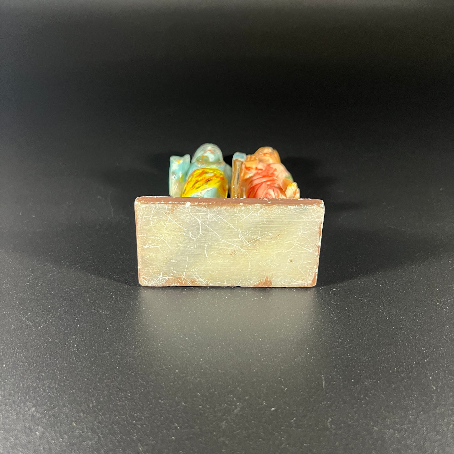 Lord Shiva and Parvathi Painted Small Sculpture