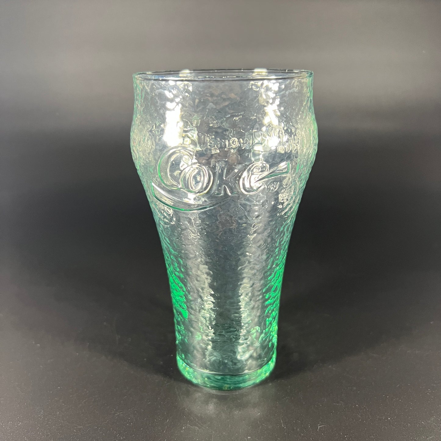 Crinkled Coca Cola Glass