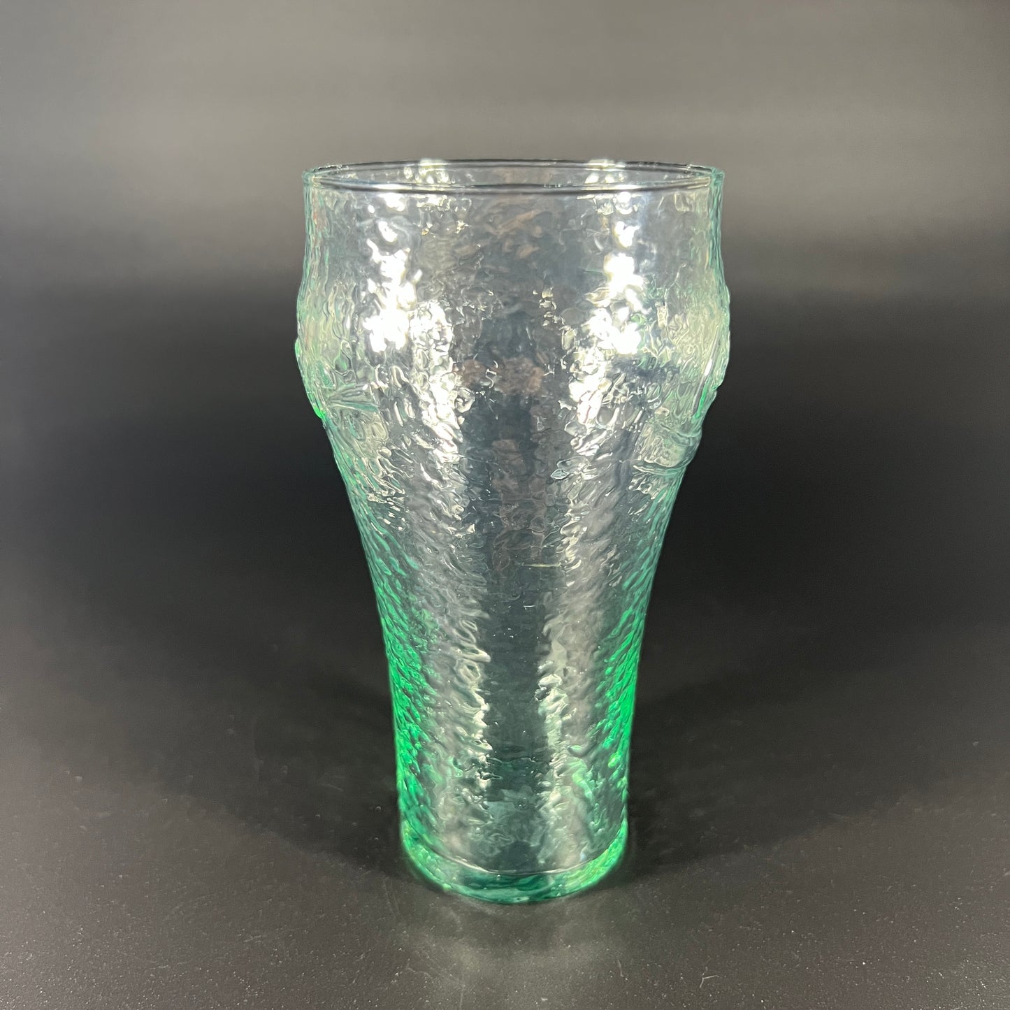 Crinkled Coca Cola Glass