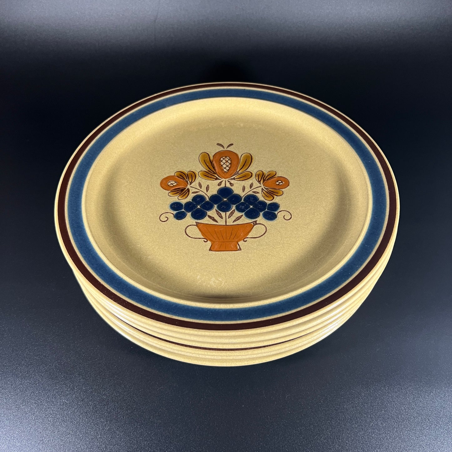 Newcor Hand-Painted Japanese Stoneware Dinner Plates