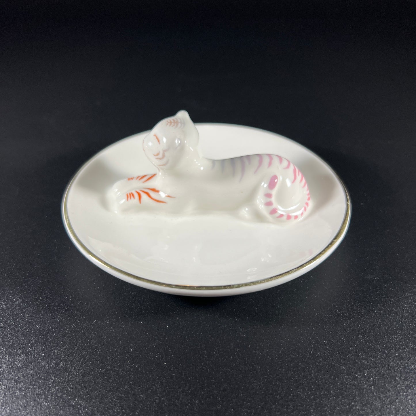Ceramic Tiger Trinket Dish