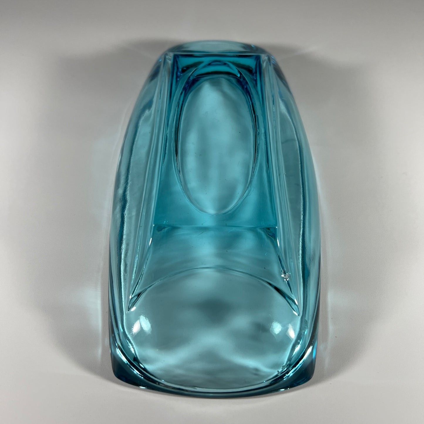 Hazel Atlas Aqua Blue Relish Bowl