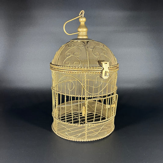 Mesh and Wire Hanging Bird Cage