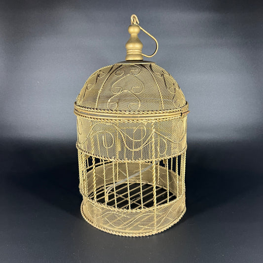 Mesh and Wire Hanging Bird Cage