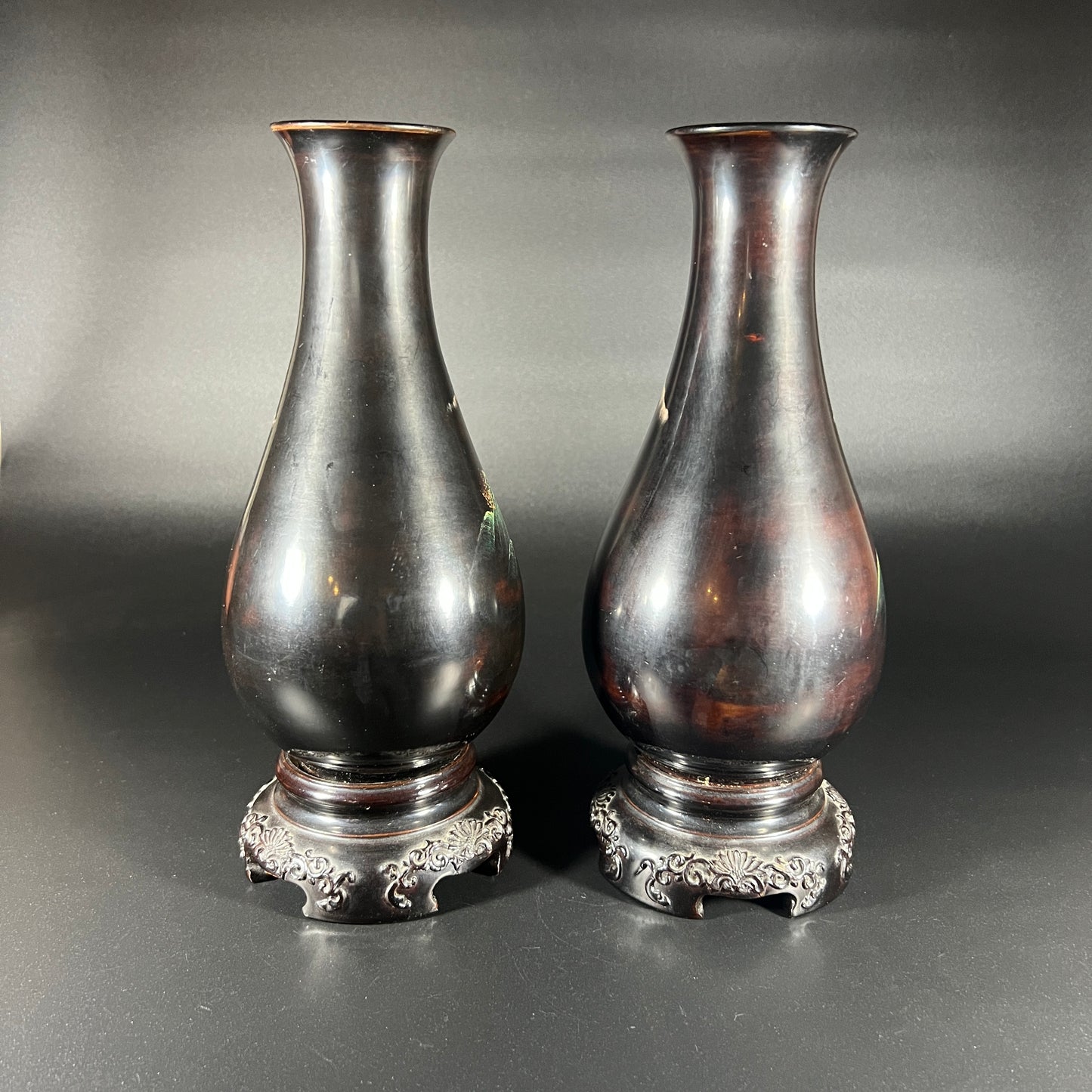 Chinese Hand Painted Lacquered Vase