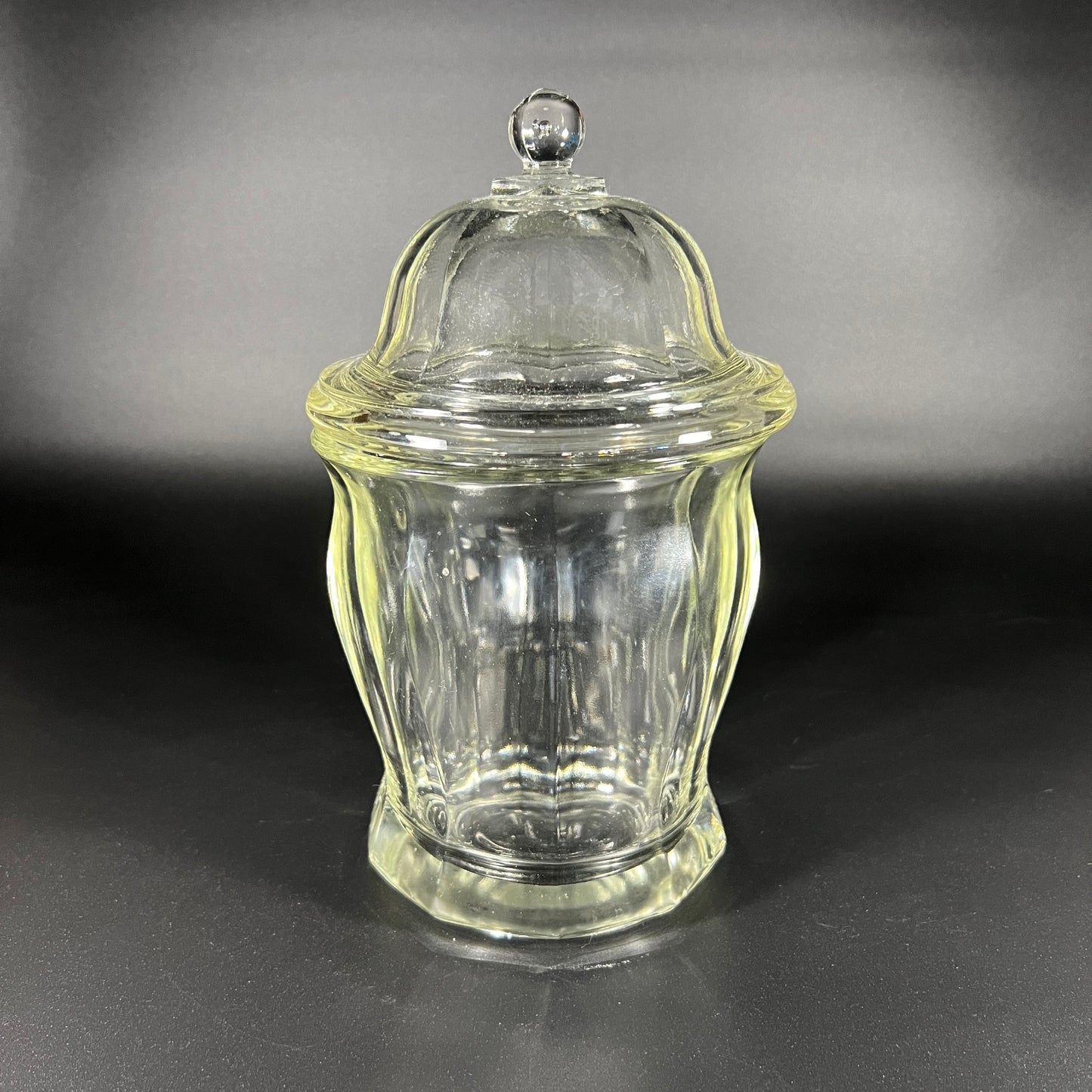 Indiana Glass Paneled Apothecary Canister Jar with Domed Lid