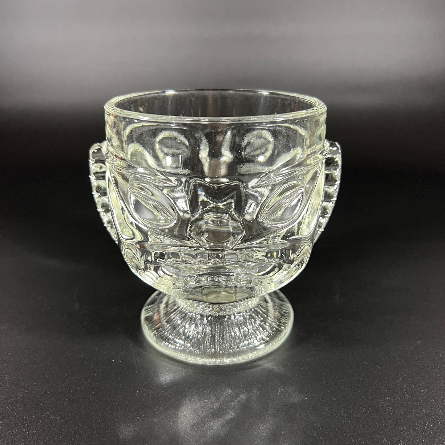 Indiana Glass Two-faced Tiki Drinking Glass